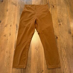 Lululemon Align Crop Leggings 21" Camel Brown Size 6 Running Yoga W6BGFS